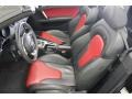2011 Audi TT Black/Magma Red Interior Front Seat Photo