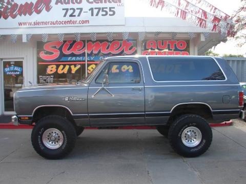 1987 Dodge Ramcharger LE 150 4x4 Data, Info and Specs