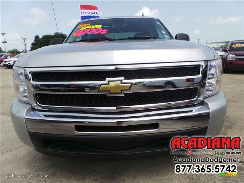 2011 Silverado 1500 LS Crew Cab - Sheer Silver Metallic / Dark Titanium photo #13