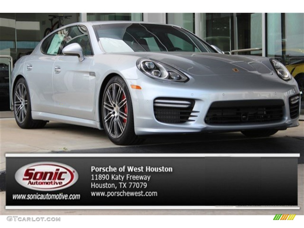 2015 Panamera Turbo - Rhodium Silver Metallic / Black/Carrera Red photo #1