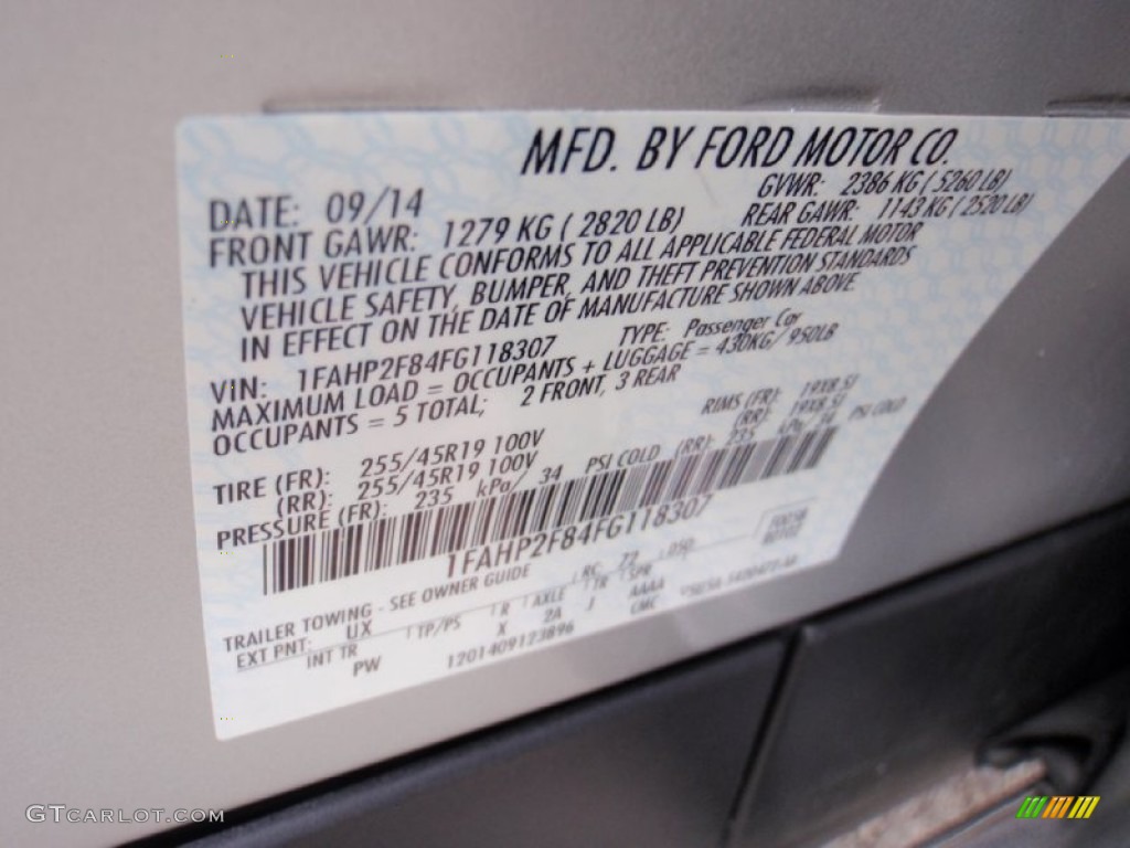2015 Taurus Limited - Ingot Silver Metallic / Charcoal Black photo #30