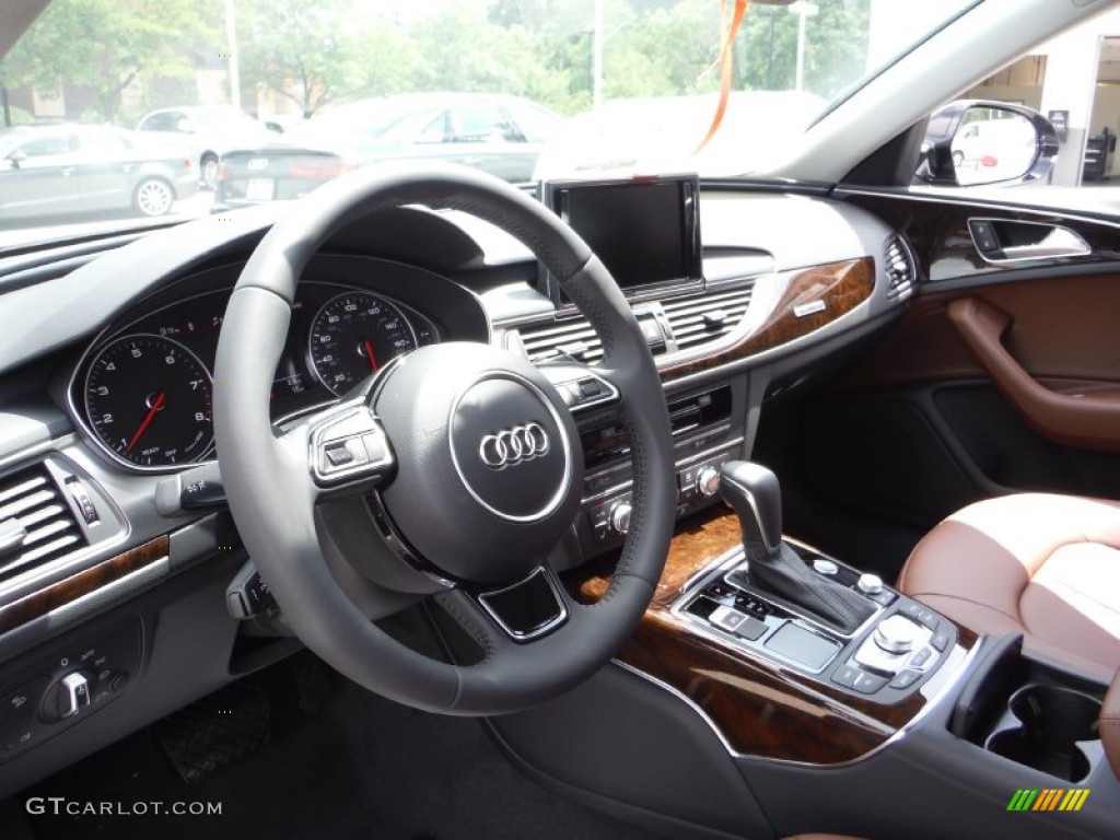 2016 Audi A6 2.0 TFSI Premium Plus quattro Nougat Brown Dashboard Photo #105355384