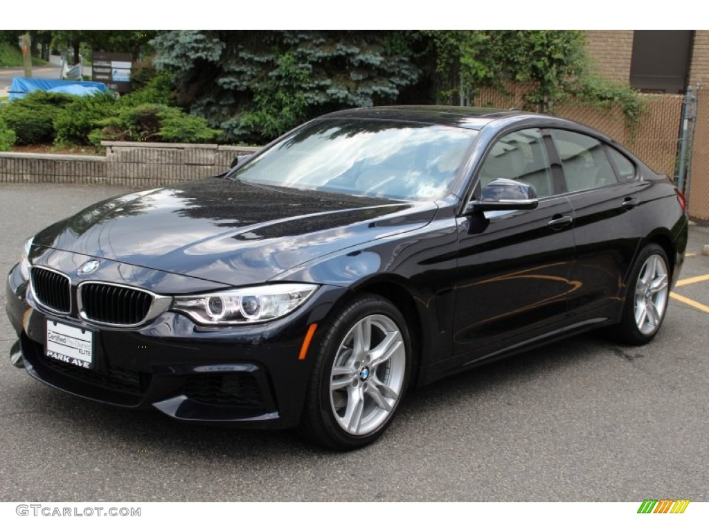 2015 4 Series 428i xDrive Gran Coupe - Carbon Black Metallic / Oyster/Black photo #6