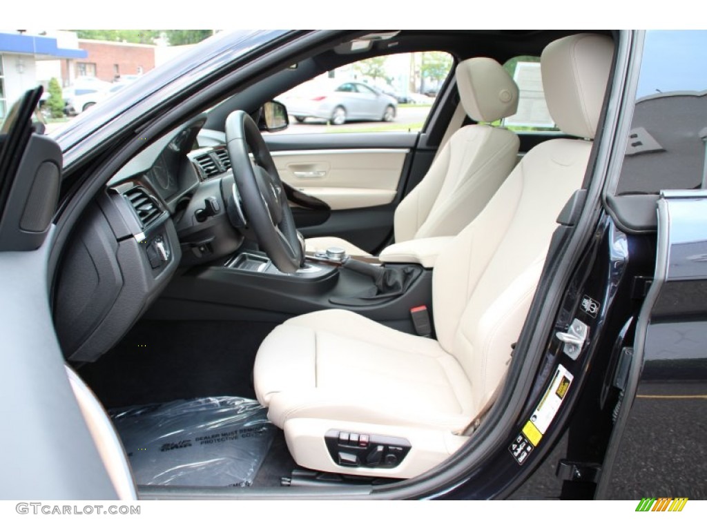 2015 4 Series 428i xDrive Gran Coupe - Carbon Black Metallic / Oyster/Black photo #11