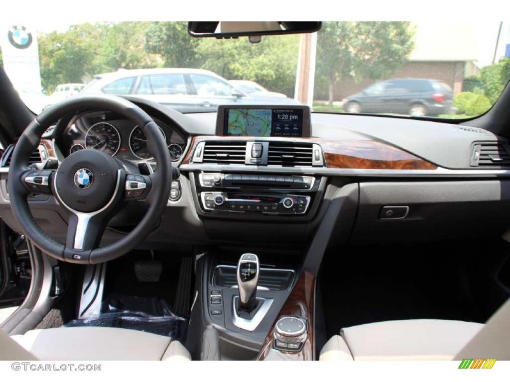 2015 4 Series 428i xDrive Gran Coupe - Carbon Black Metallic / Oyster/Black photo #15