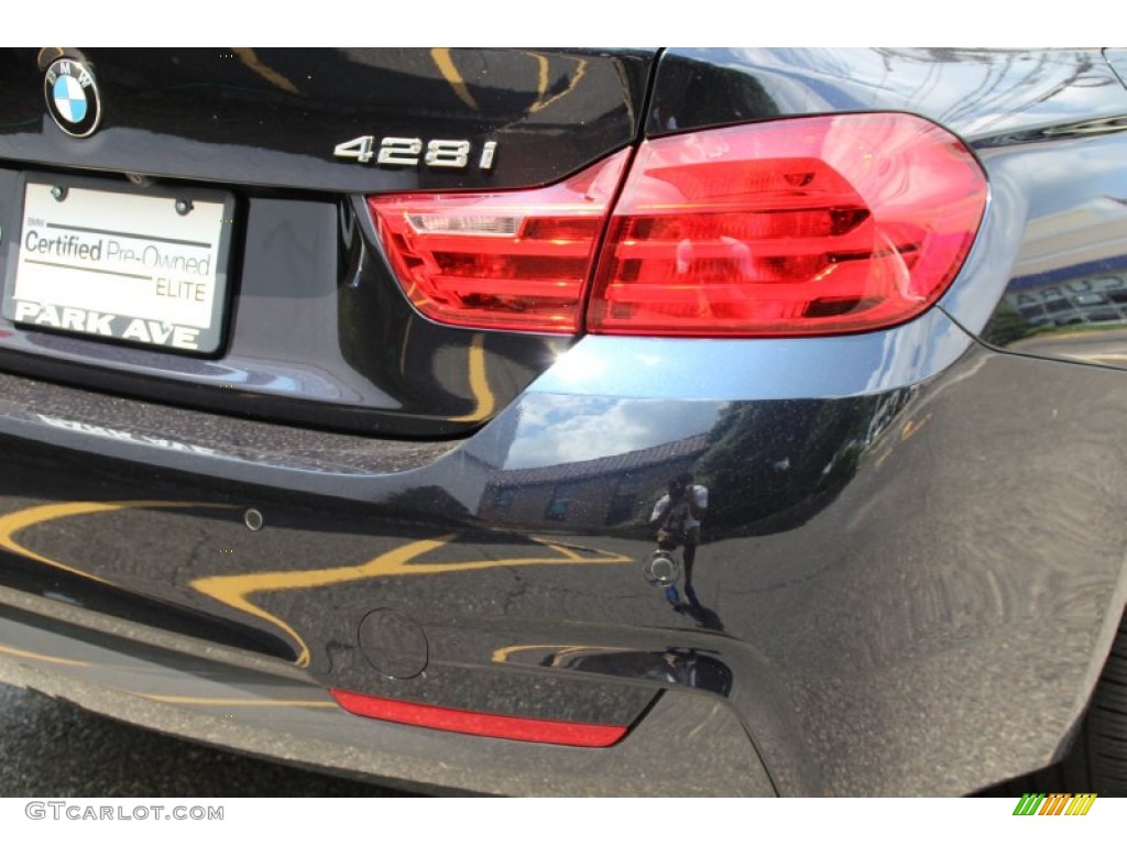 2015 4 Series 428i xDrive Gran Coupe - Carbon Black Metallic / Oyster/Black photo #24