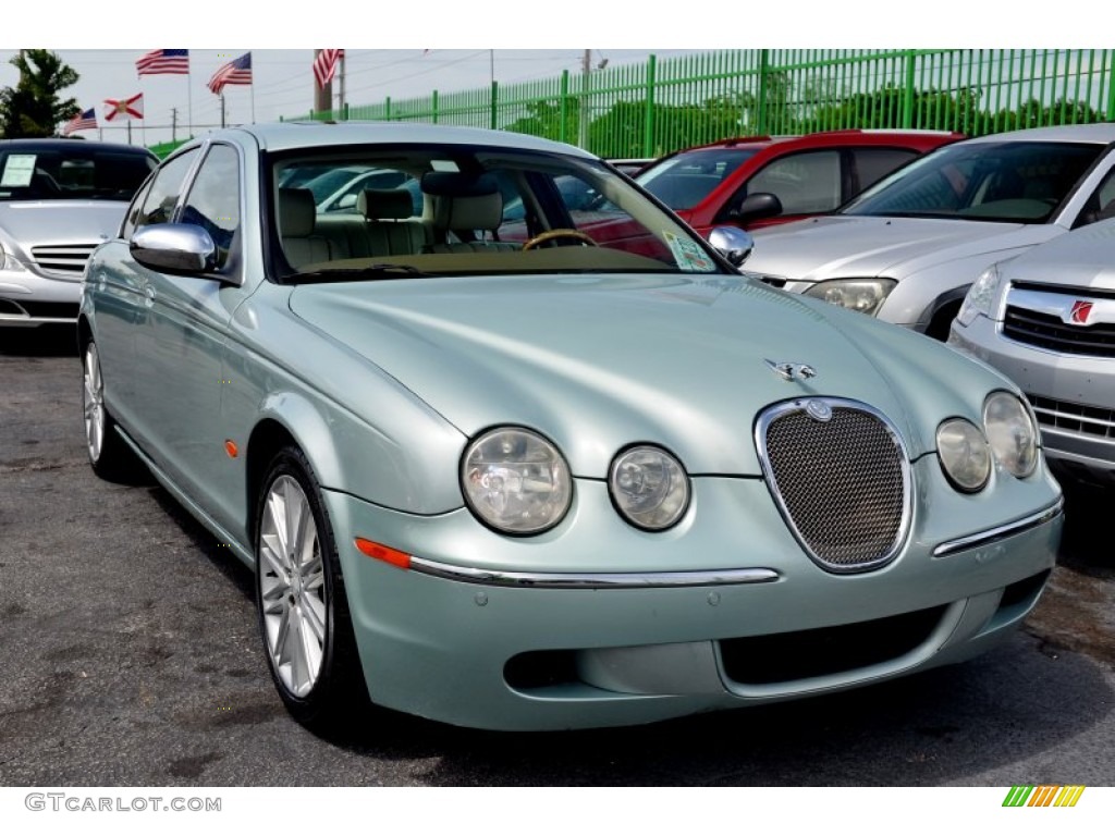 2008 S-Type 3.0 - Seafrost Metallic / Ivory photo #3