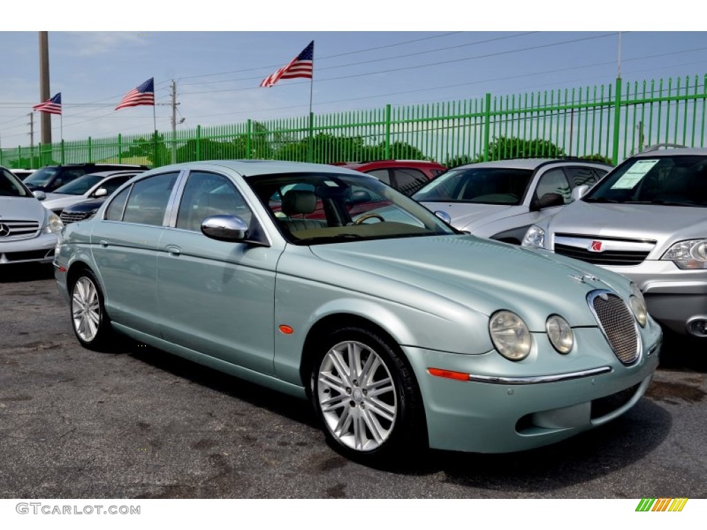 2008 S-Type 3.0 - Seafrost Metallic / Ivory photo #4
