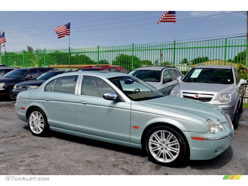 2008 S-Type 3.0 - Seafrost Metallic / Ivory photo #5