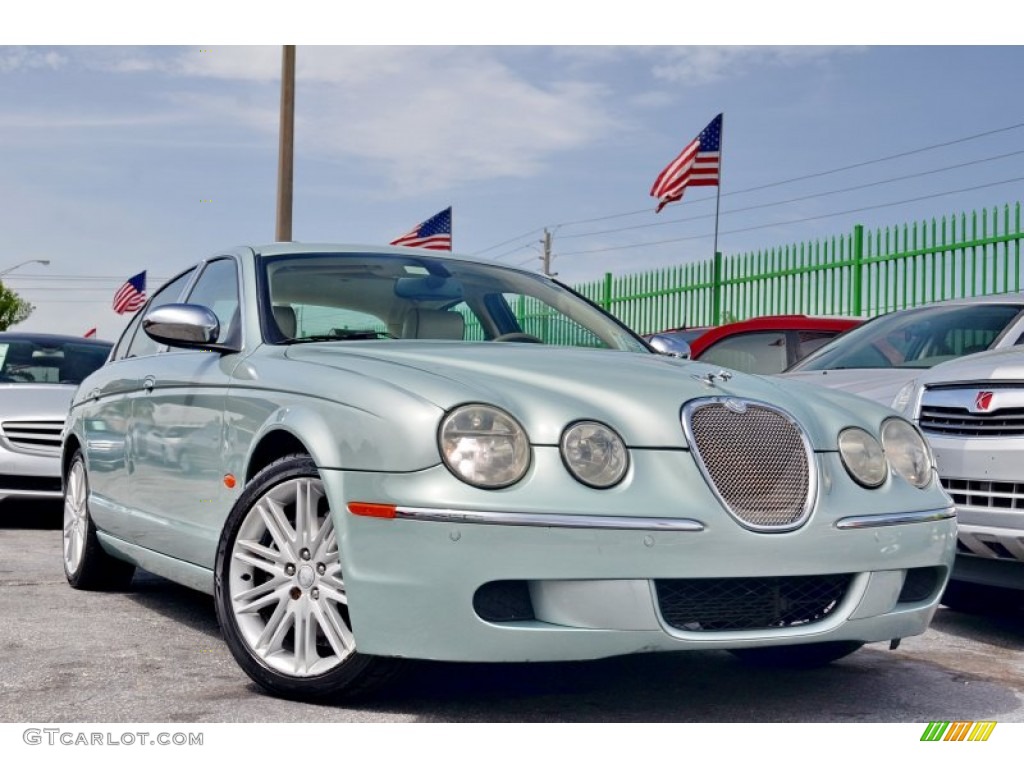 2008 S-Type 3.0 - Seafrost Metallic / Ivory photo #32