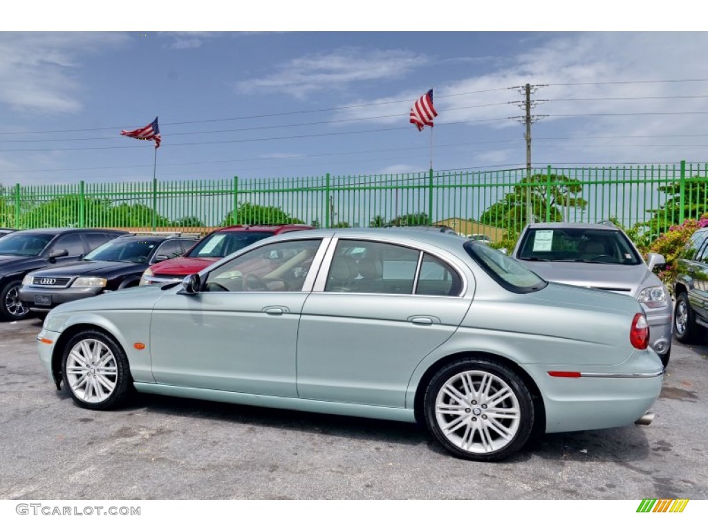 2008 S-Type 3.0 - Seafrost Metallic / Ivory photo #57