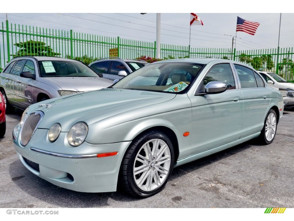 2008 S-Type 3.0 - Seafrost Metallic / Ivory photo #61