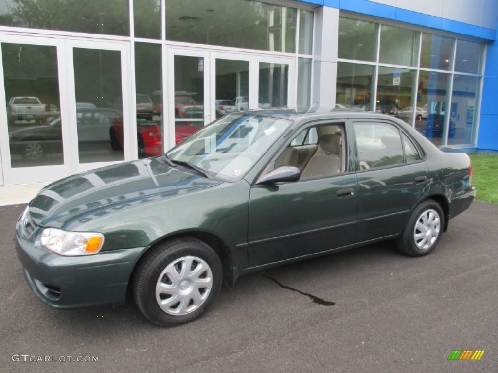 2002 Corolla CE - Woodland Pearl / Pebble Beige photo #1