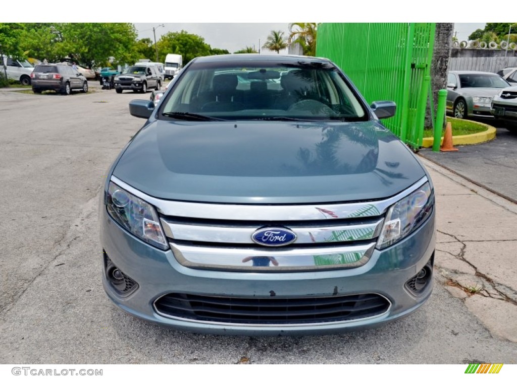 2011 Fusion SE - Steel Blue Metallic / Medium Light Stone photo #22