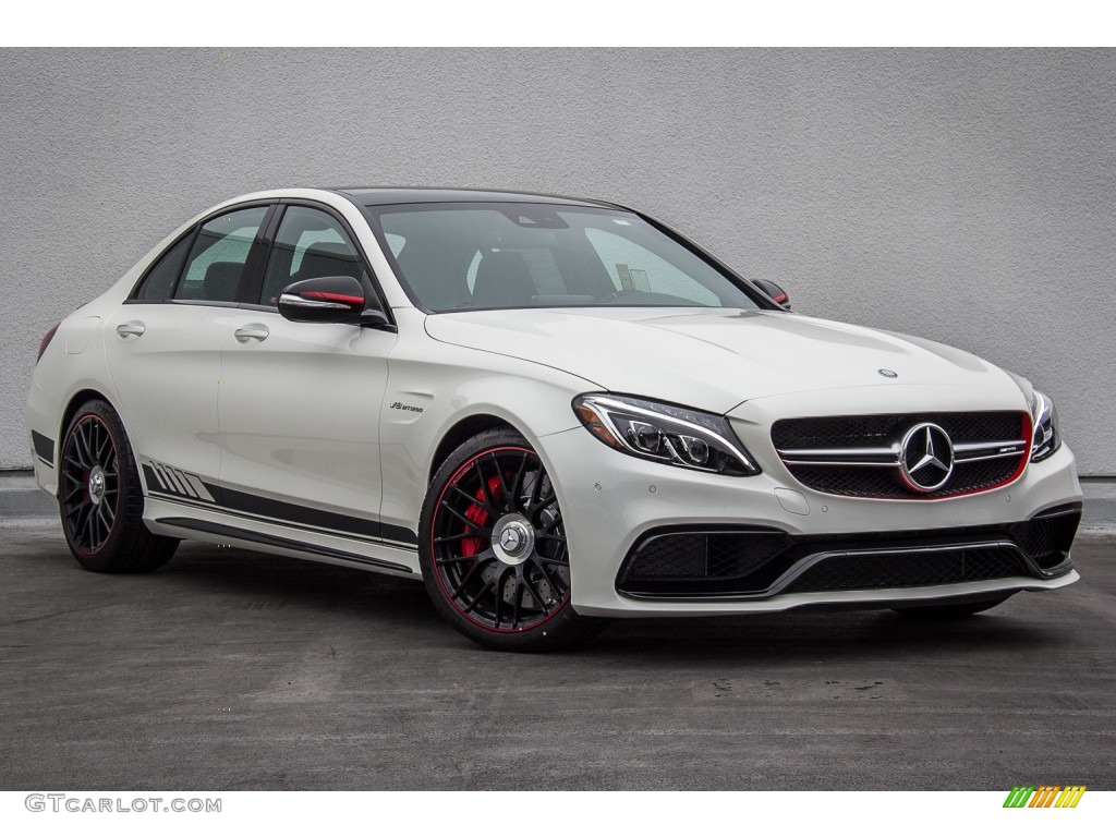 designo Diamond White Metallic 2015 Mercedes-Benz C 63 AMG Coupe Exterior Photo #105366724