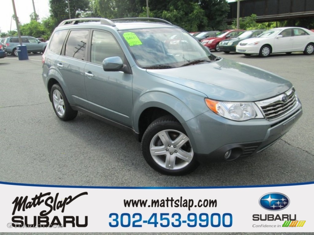 2009 Forester 2.5 X Limited - Sage Green Metallic / Platinum photo #1