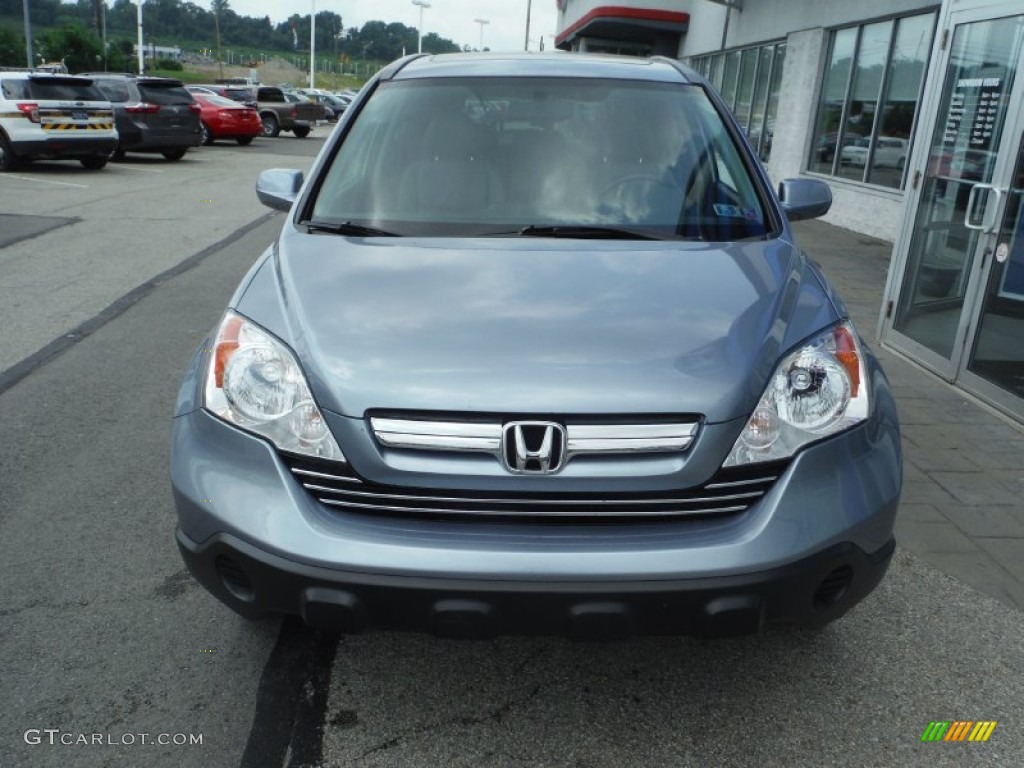 2009 CR-V EX-L 4WD - Glacier Blue Metallic / Gray photo #4