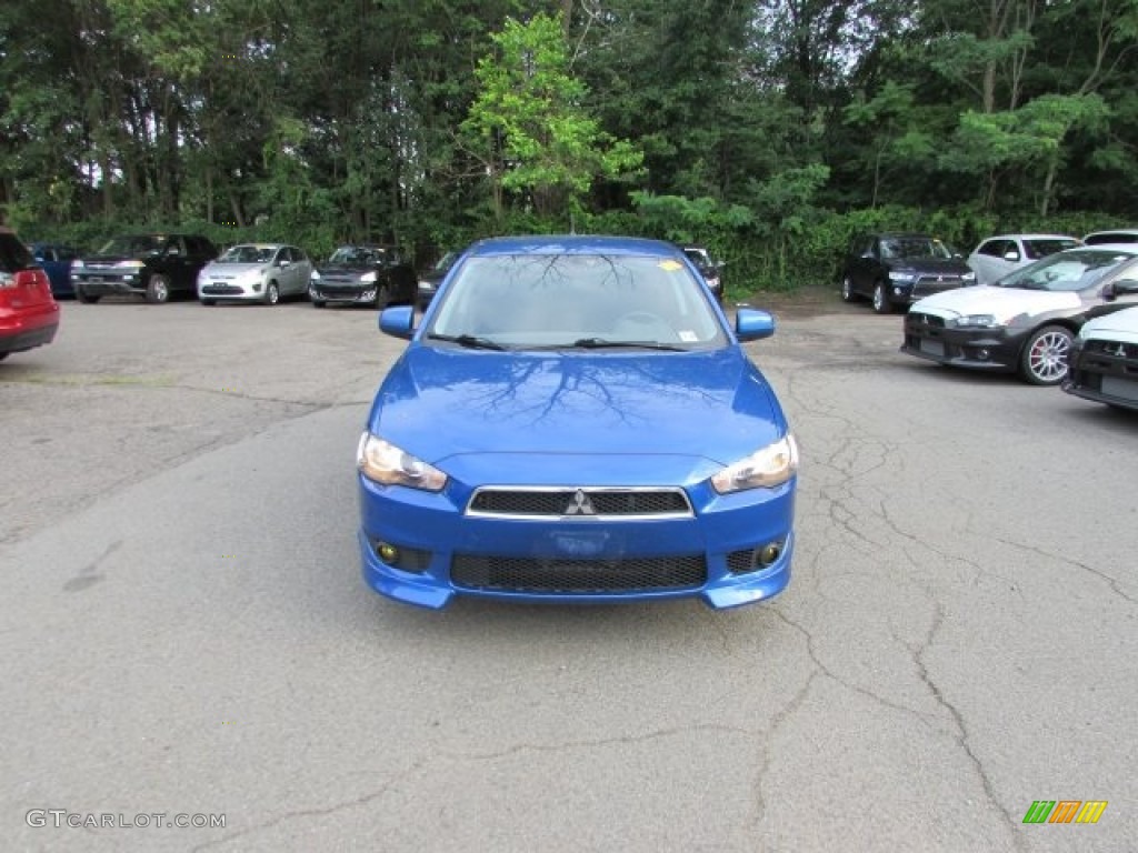 2010 Lancer Sportback GTS - Octane Blue Metallic / Black photo #2