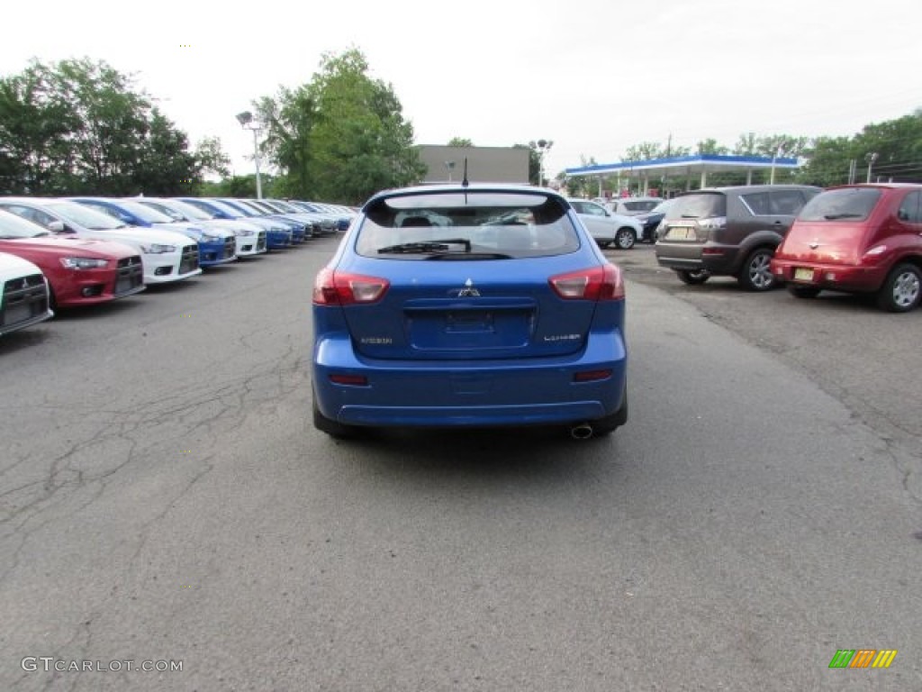 2010 Lancer Sportback GTS - Octane Blue Metallic / Black photo #6