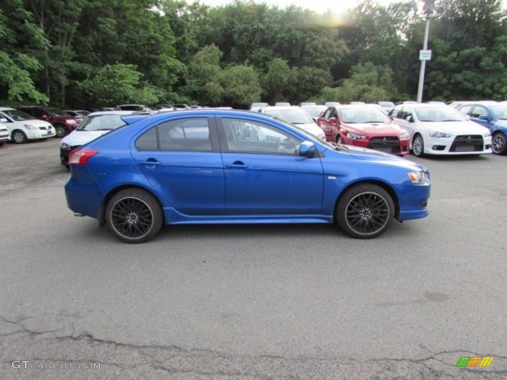 2010 Lancer Sportback GTS - Octane Blue Metallic / Black photo #8