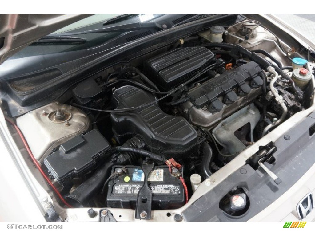 2001 Honda Civic LX Sedan 1.7L SOHC 16V 4 Cylinder Engine Photo #105374086