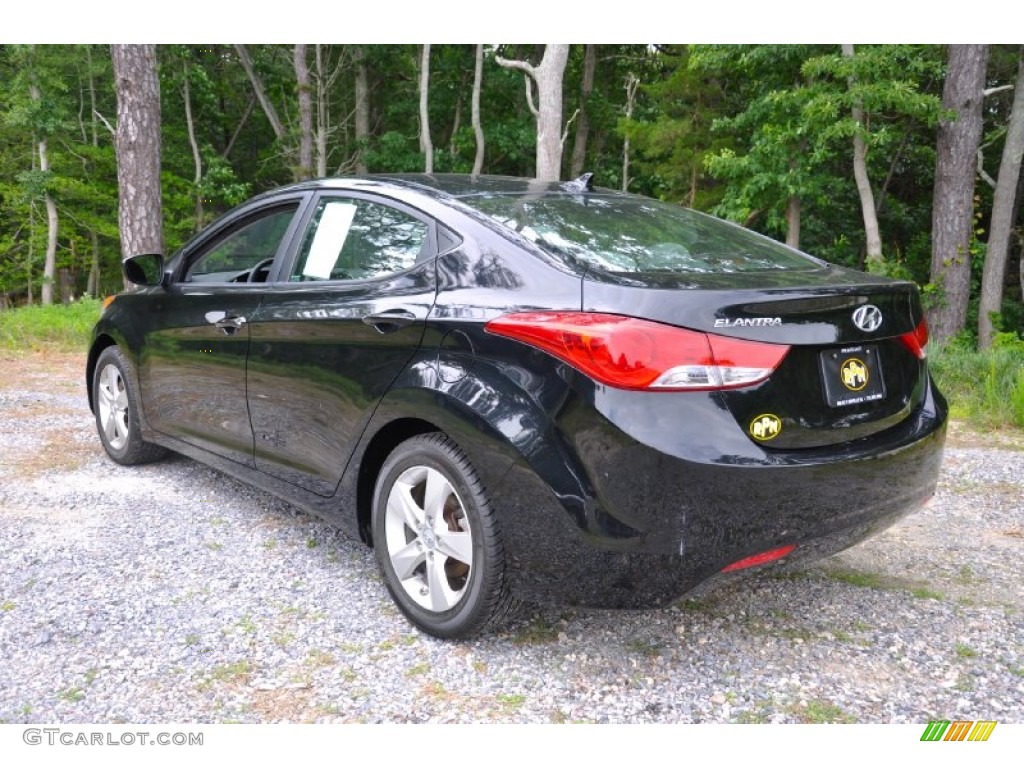2012 Elantra GLS - Midnight Black / Gray photo #3