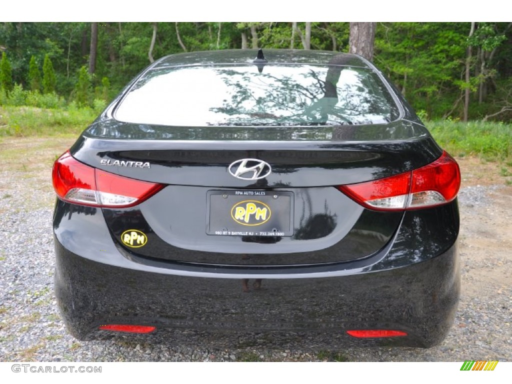 2012 Elantra GLS - Midnight Black / Gray photo #4