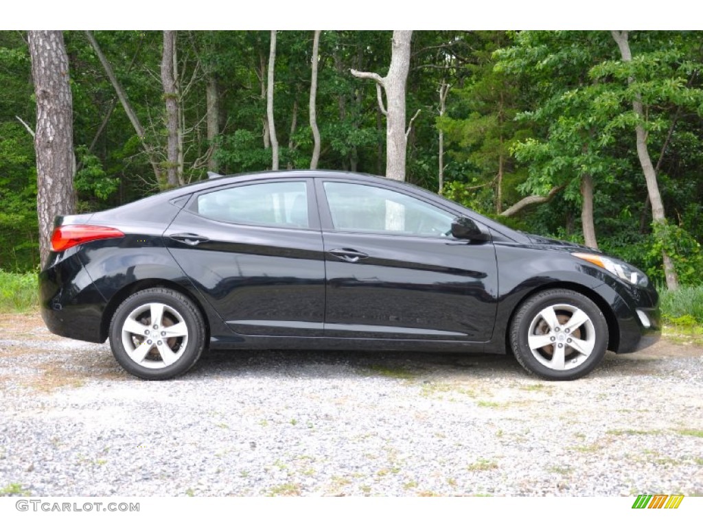 2012 Elantra GLS - Midnight Black / Gray photo #5