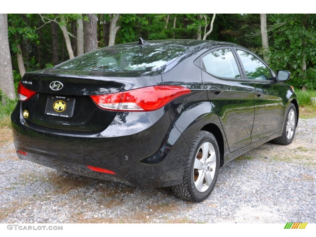 2012 Elantra GLS - Midnight Black / Gray photo #7