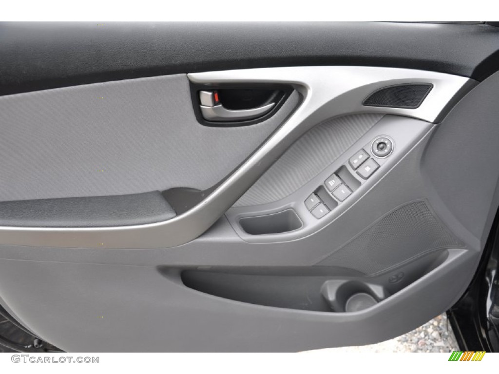 2012 Elantra GLS - Midnight Black / Gray photo #10