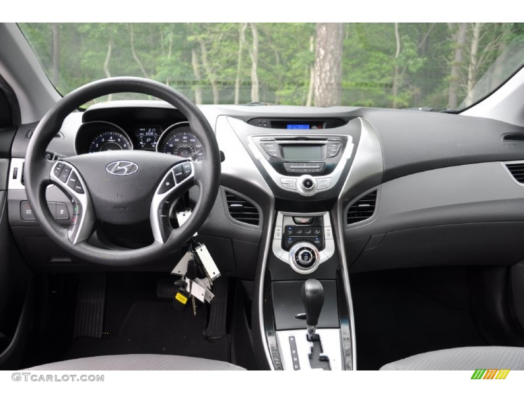 2012 Elantra GLS - Midnight Black / Gray photo #11