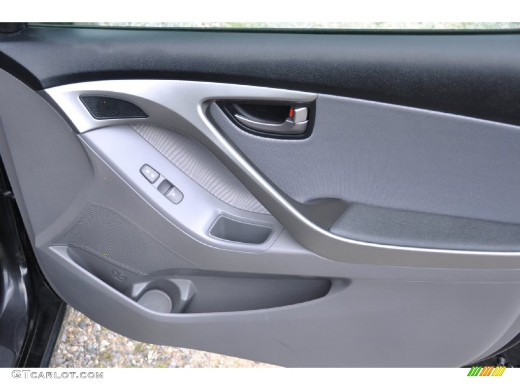 2012 Elantra GLS - Midnight Black / Gray photo #13