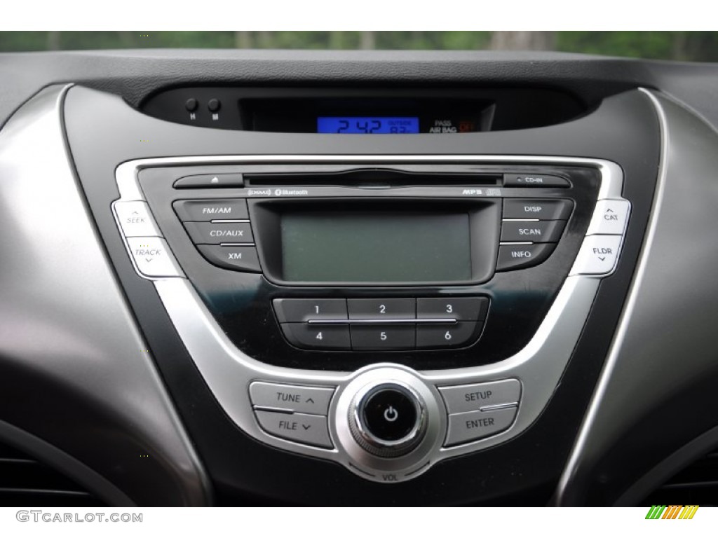 2012 Elantra GLS - Midnight Black / Gray photo #17