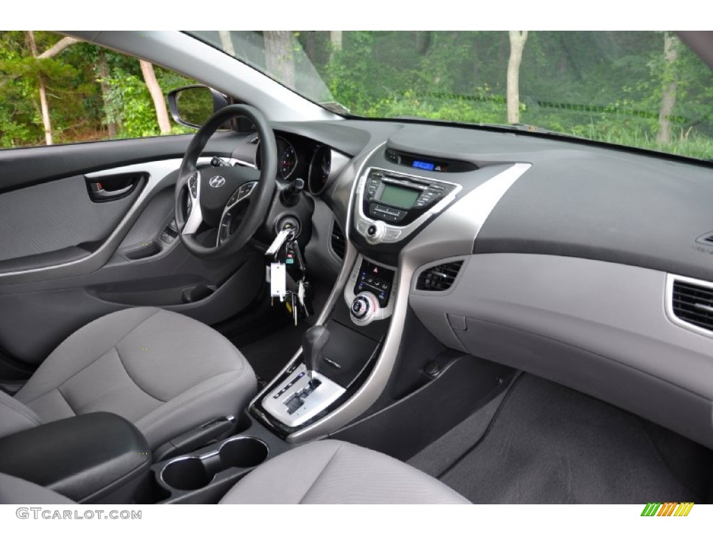 2012 Elantra GLS - Midnight Black / Gray photo #18