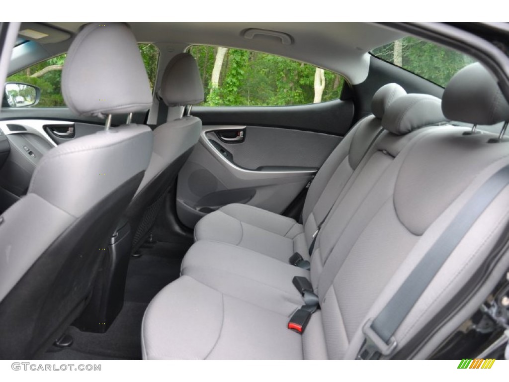 2012 Elantra GLS - Midnight Black / Gray photo #20