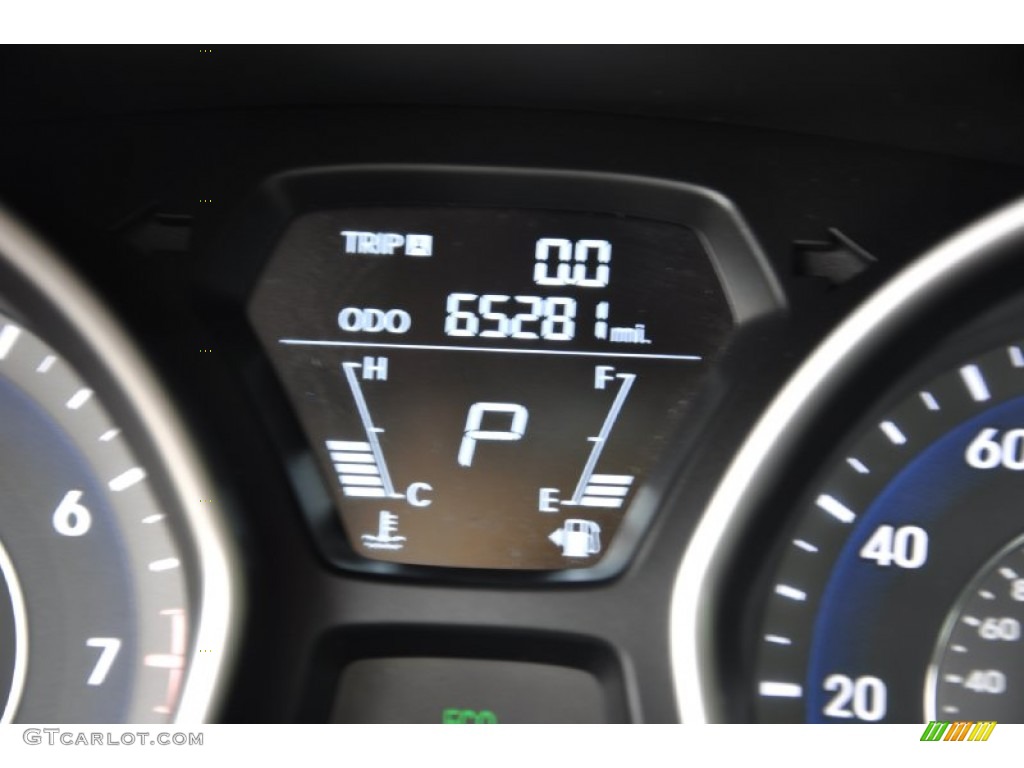 2012 Elantra GLS - Midnight Black / Gray photo #24