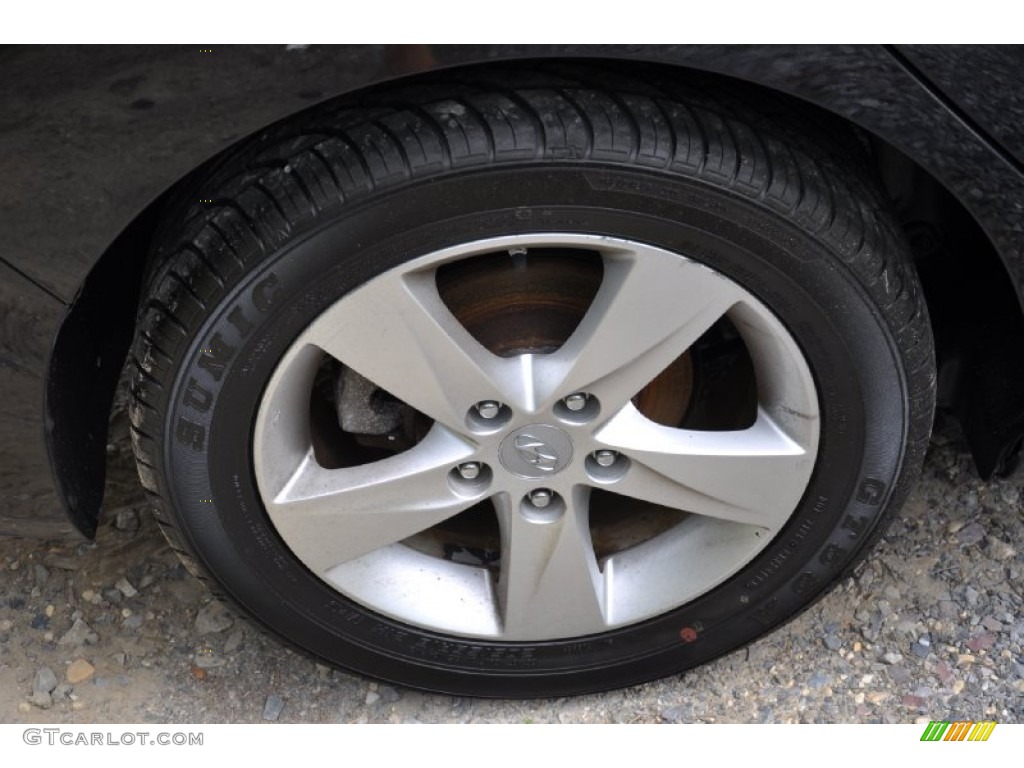 2012 Elantra GLS - Midnight Black / Gray photo #27