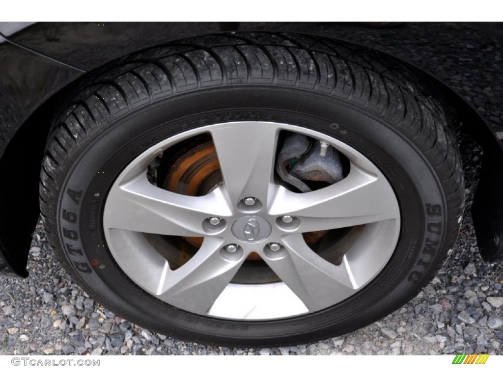 2012 Elantra GLS - Midnight Black / Gray photo #28