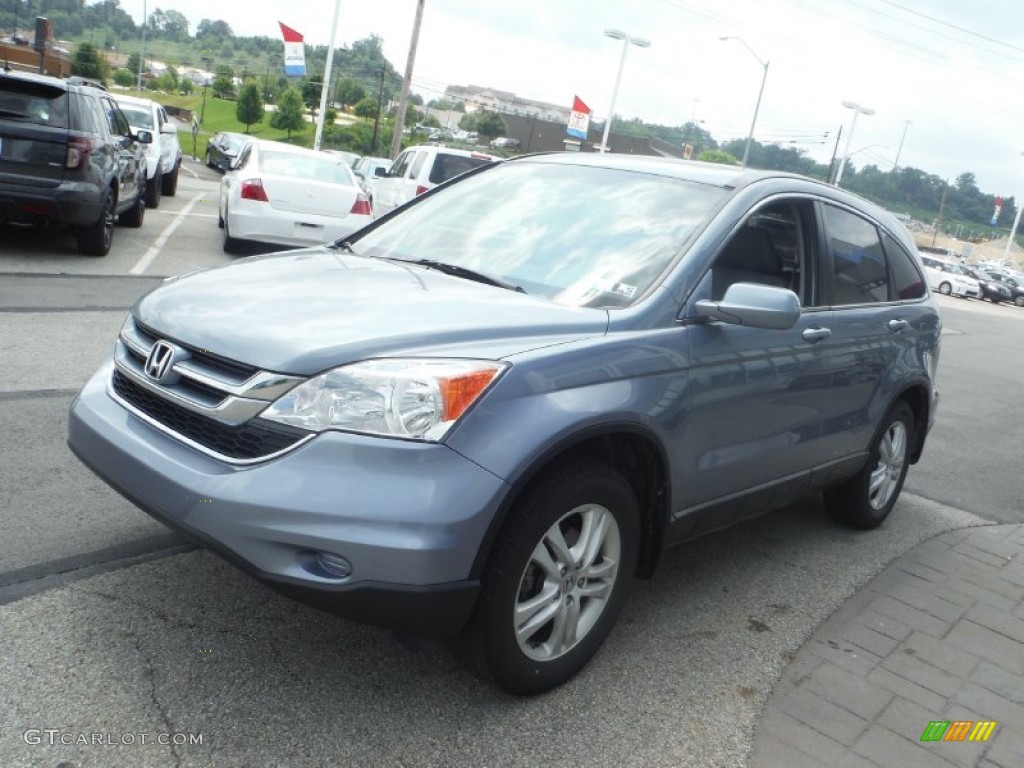 2011 CR-V EX-L 4WD - Glacier Blue Metallic / Gray photo #4