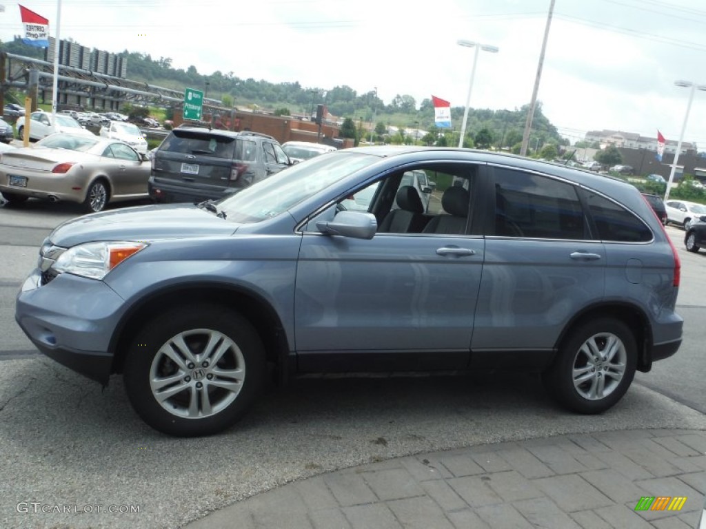 2011 CR-V EX-L 4WD - Glacier Blue Metallic / Gray photo #5