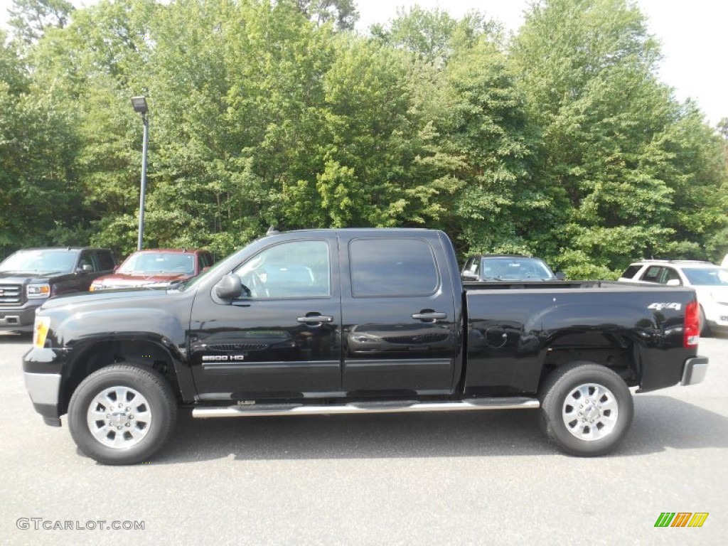Onyx Black 2013 GMC Sierra 2500HD SLE Crew Cab 4x4 Exterior Photo #105375817