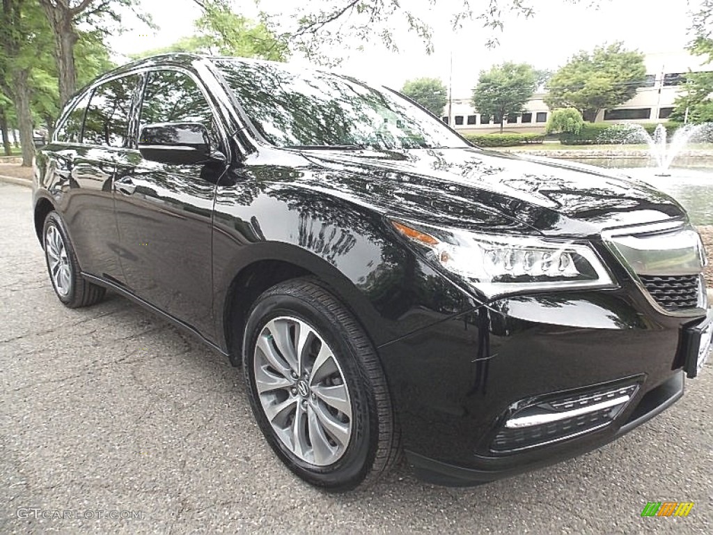 2014 MDX SH-AWD Technology - Crystal Black Pearl / Parchment photo #7