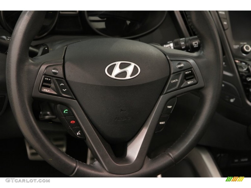 2013 Veloster Turbo - Marathon Blue / Black photo #6