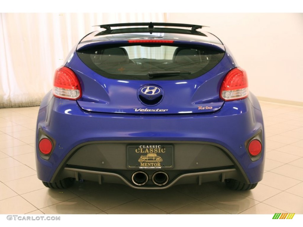 2013 Veloster Turbo - Marathon Blue / Black photo #16