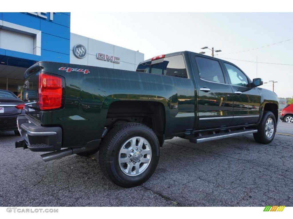 2015 Silverado 2500HD LTZ Crew Cab 4x4 - Rainforest Green Metallic / Cocoa/Dune photo #7