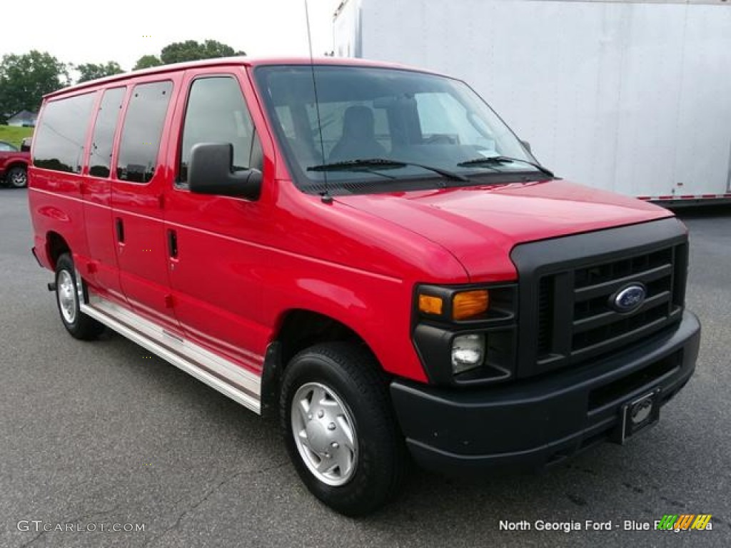 2011 E Series Van E350 XL Passenger - Royal Red Metallic / Medium Flint photo #7