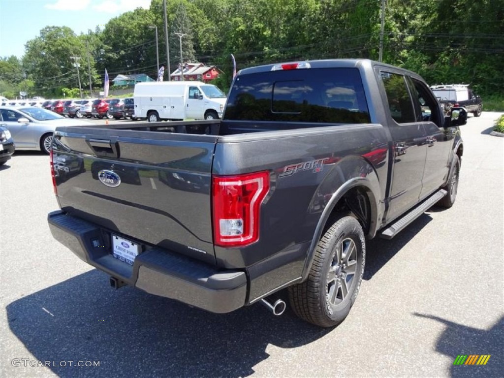 2015 F150 XLT SuperCrew 4x4 - Magnetic Metallic / Black photo #7