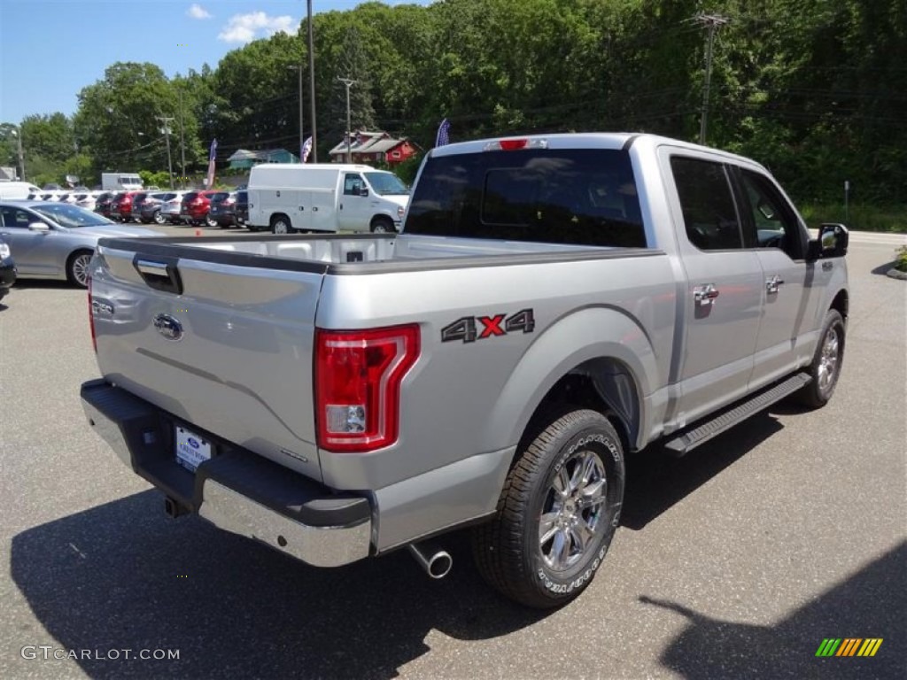 2015 F150 XLT SuperCrew 4x4 - Ingot Silver Metallic / Medium Earth Gray photo #7