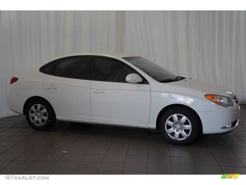 2009 Elantra GLS Sedan - Captiva White / Beige photo #5