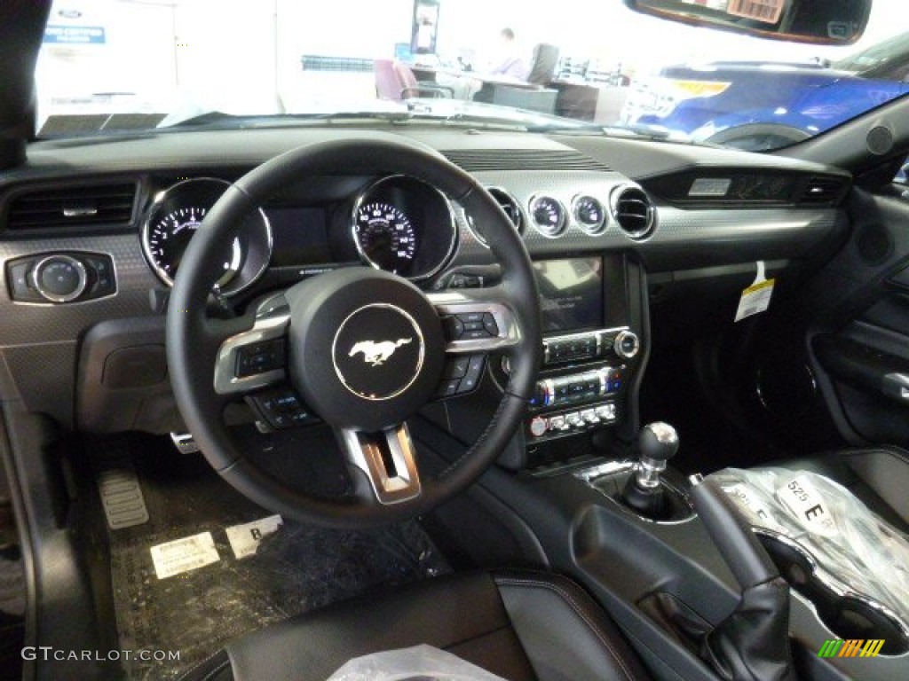 Ebony Interior 2015 Ford Mustang Roush Stage 1 Pettys Garage Coupe Photo #105387700